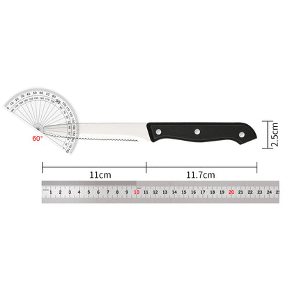 12 Pieces 4.5 Inch Steak Knives Set, Round Tip Serrated Steak Knives with POM Triple Rivets Handle, Dishwasher Safe