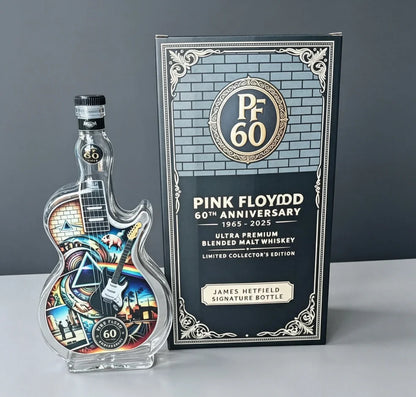 Artistic Guitar Shaped Whiskey Decanter Hand-Finished Glass Liquor Dispenser Decorative Barware Unique Gift for Whiskey Lovers