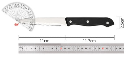 12 Pieces 4.5 Inch Steak Knives Set, Round Tip Serrated Steak Knives with POM Triple Rivets Handle, Dishwasher Safe