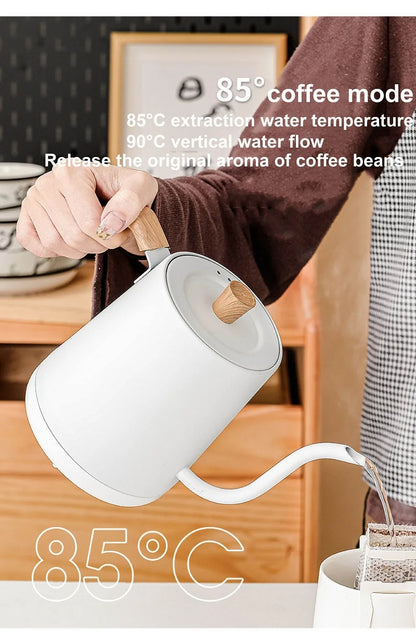110V/220V Electric Kettle Temperature Control Teapot 304 Stainless Steel Long Mouth Gooseneck Coffee Auto Keep Warm 800ml