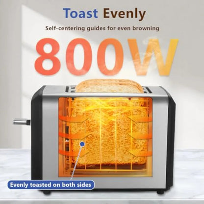Touch Screen Toaster 2 Slice Smart Digital Toasters 6 Browning Levels and 6 Bread Types Bagel Memory Function Timer Stainless S