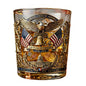 America 250 Years Anniversary Liquor Bottle Hand-blown Glassware America 250th Patriotic Eagle Cup Whiskey Glasses Rotating Cup