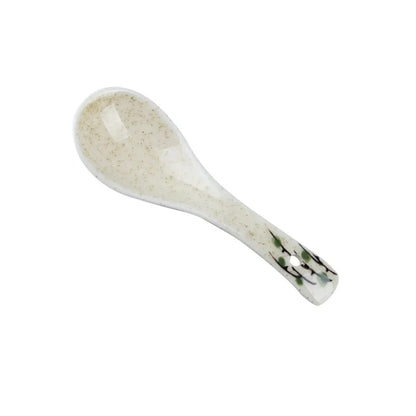 Japanese-style Ceramic Mixing Spoons Stir Soup Spoons Kitchen Utensil Tableware Cutlery Adults Kids Dinnerware