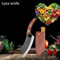 WXCOO 1~4pcs Kitchen Knife Set Stainless Steel Handmade Forged Meat Cleaver Boning Fruit Slicing Butcher Knife Cutting Board