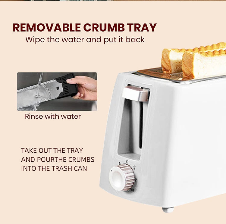 Wholesale Customization Classic Food Toast Waffles Breakfast Cooking 2 Slice Home Bread Oven Toaster
