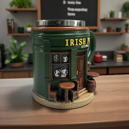 Novelty Irish Pub Design Coffee Mug Vintage Bar Style Cup for Daily & Gift Use