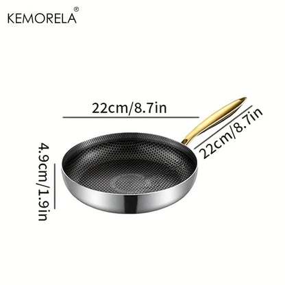 316 Stainless Steel Frying Pan Wok Non-stick Honeycomb Pot Home Steak skillet Gas Stove Induction Saucepan Kitchen Cookware