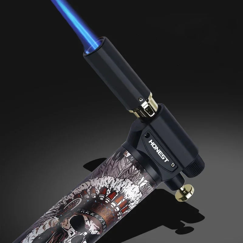 HONEST Cigar Welding Gun Lighter Metal Windproof Multi Functional Outdoor Barbecue Kitchen Turbine Torch Butane Gas Lighter