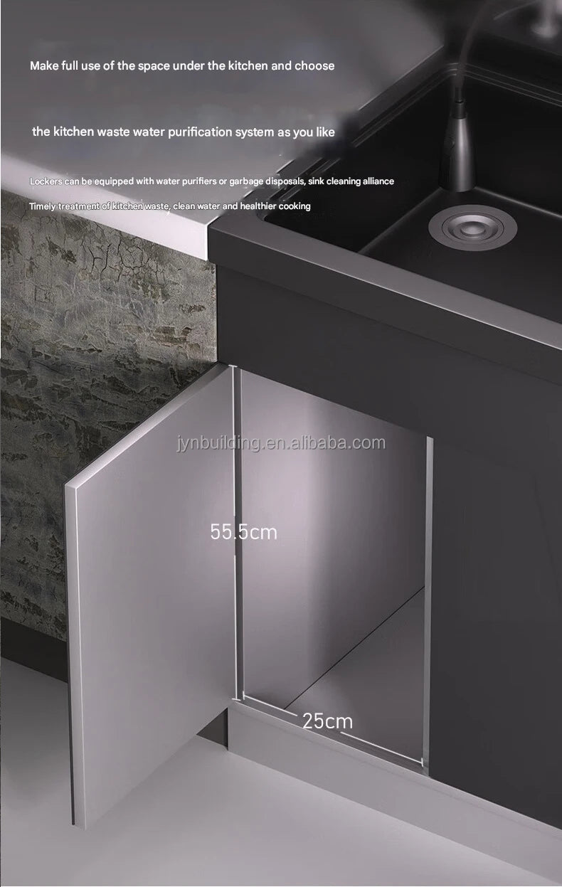 Integrated Sink Dishwasher Home Embedded Dishwasher 110~220V Integrated Dishwasher 304 SUS Ultrasonic Integrated Kitchen Sink