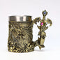 Medieval Dragon Sword Coffee Mug Stainless Steel Resin Insert Beer Mugs Steins Tankard Dragon Themed Party Decor Friends Gift