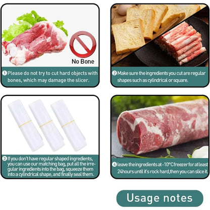 Upgraded Stainless Steel Manual Frozen Meat Slicer Meat Cutter for Beef Mutton Bacon Home Food Slicing Machine Hot Pot BBQ