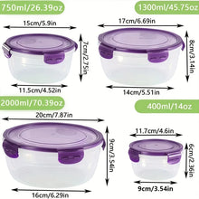 Vibrant 8-Piece Food Storage Set! Microwave-Safe Purple & Green Containers - Perfect for Meal Prep, Picnics & Fresh Storage.