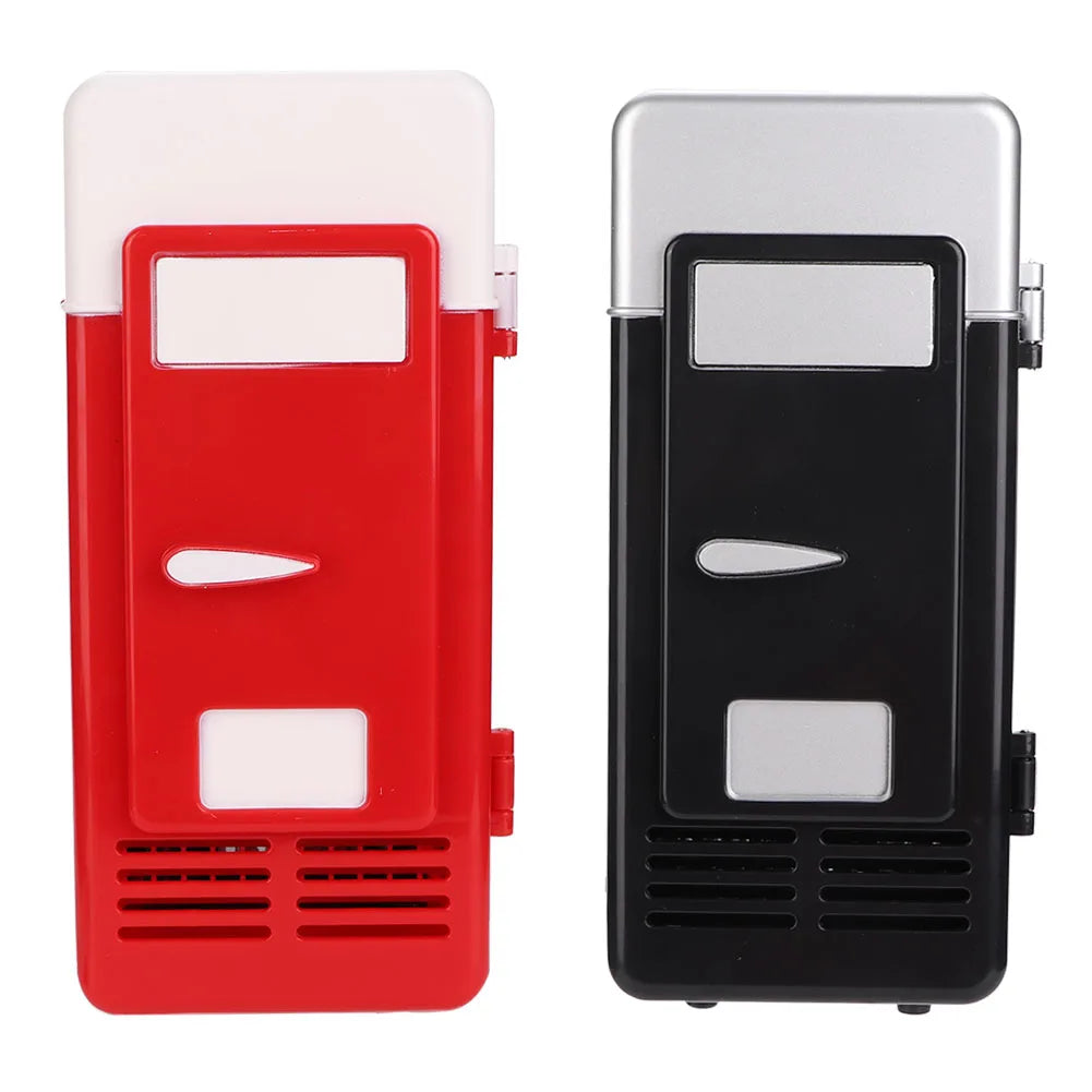 1Pc Mini USB Refrigerator Office Mini Heating And Cooling Dual Use Portable Refrigerator Drink Cooler