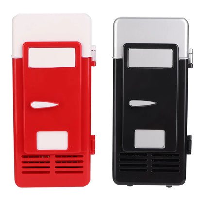 1Pc Mini USB Refrigerator Office Mini Heating And Cooling Dual Use Portable Refrigerator Drink Cooler