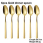 4/6/12/16/18/20/24Pcs Gold Cutlery Set Stainless Steel 304 Tableware Elegant Western Knife Fork Spoon Mirror Dinner Set