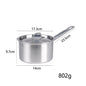 Stainless Steel Milk Pot 16 18 20 22 24cm with Lid Sauce Pan for Gas Electric Induction Stove Boiling Simmering Use