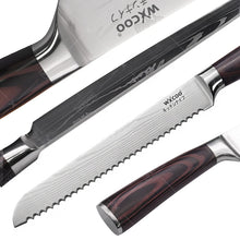WXCOO Santoku Butcher Carving Knife Japanese Kitchen Knives High Carbon Steel Knife Set Fruit Bread Meat Cleaver Boning Knife