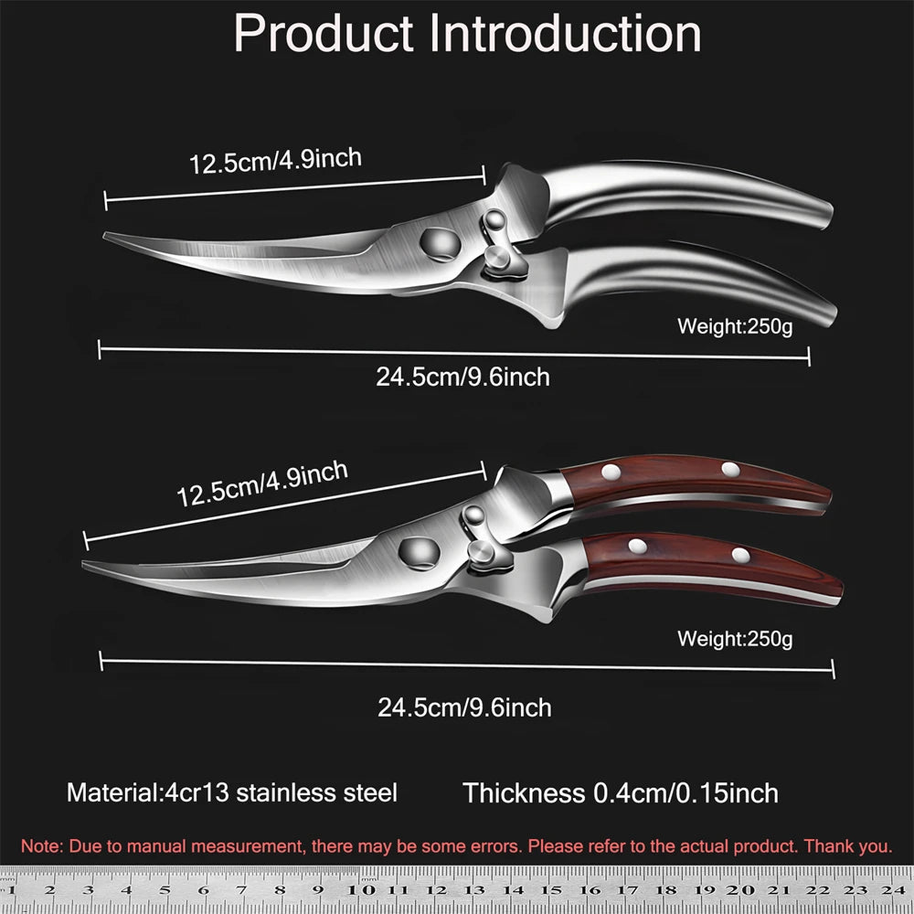1PC，Chicken Bone Kitchen Scissors Kitchen Duck Fish Cutter Stainless Steel Cooking Scissors Meat Scissors Kitchen Accessories