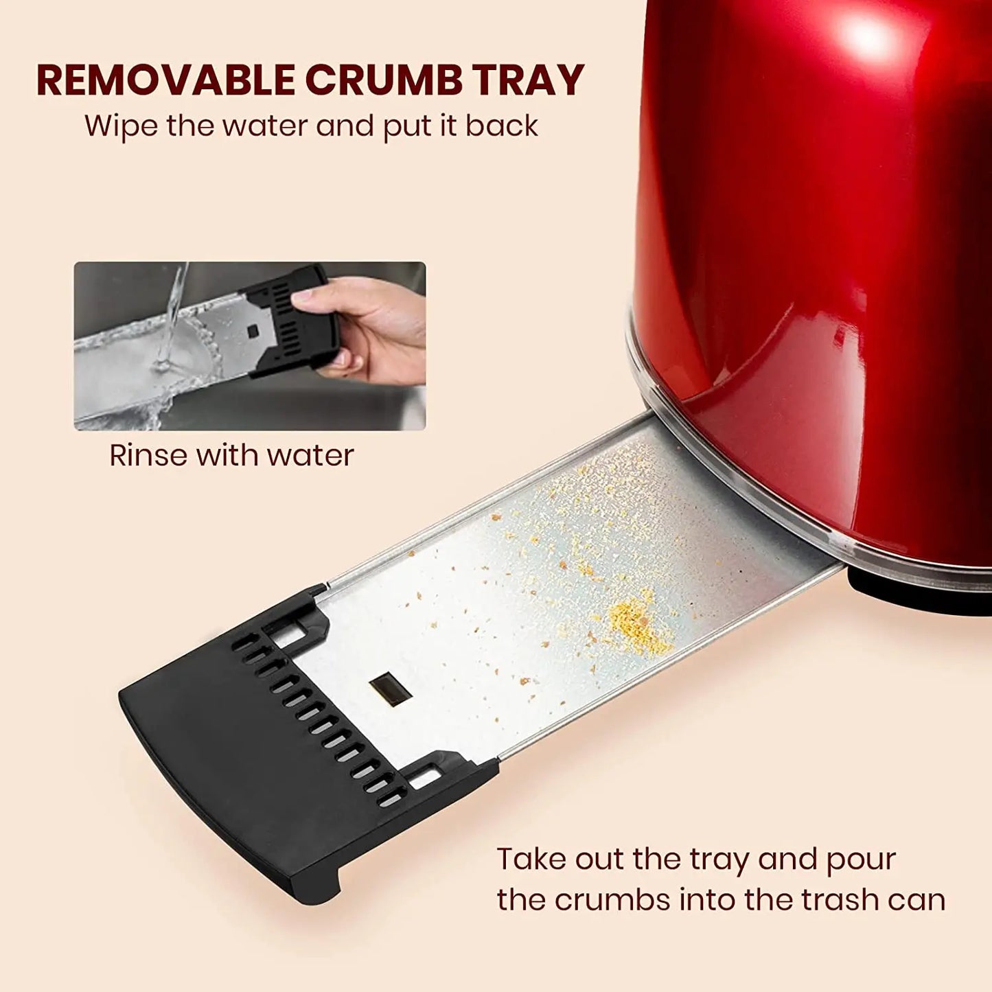 Electric Stainless Steel Multifunction Pop up Toaster with Automatic Shut-off for Household & Hotel