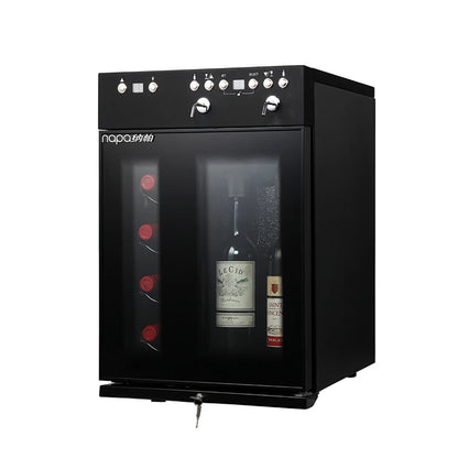Electric Gas Dual Zone Wine Refrigerator Stainless Steel Built-In Cabinet Constant Temperature Eco-Friendly for Household Use