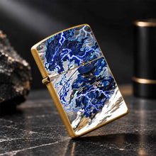 Ukiyo-E Style Lightning Blue Dragon Ronin Themed Decorative Ornament, Exquisite Art Accessory, Unique Aesthetic Desktop Display, Versatile For Daily Scenes, Premium Collectible Gift For Art Lovers And Trend Enthusiasts A Humo