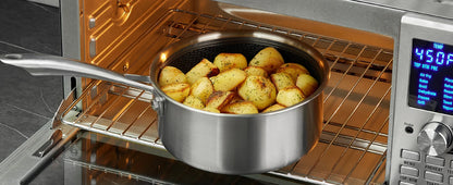 KOCH SYSTEME CS Hybrid Nonstick Stainless Steel Saucepan, 1+2+3 Quart Tri-Ply Stainless Steel Sauce Pan, Sauce Pan Set