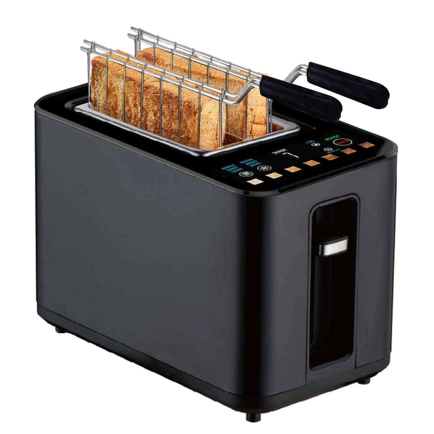 Smart Digital 2 Slice Toaster Electronic Appliances Home Bread Waffer Bun Modern Toaster Touch Color Screen