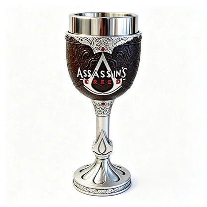 Assassins Creed Valhalla Viking Game Tankard Stainless Steel Liner Resin Coffee Mug Norse Warrior Stein Tankard for Gamer Gift