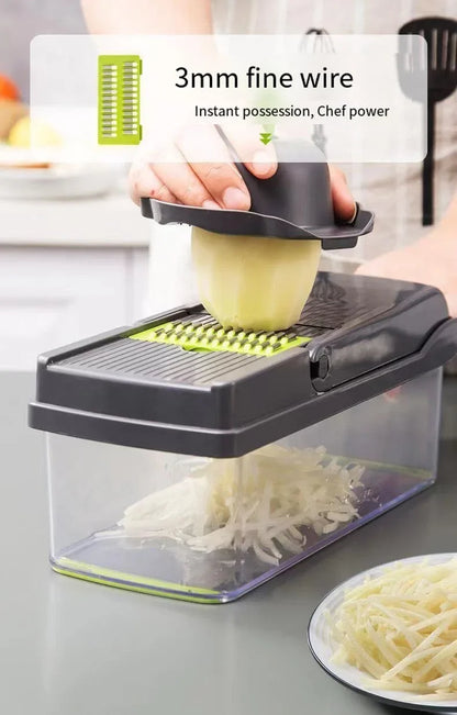 Multifunctional 5 In 1 Handheld Food Chopper Vegetable Slicer Dicer Grater Portable Kitchen Veggie Cutting Prep Tool