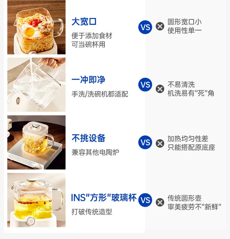 all-glass health pot constant temperature household multi-functional office small electric ceramic stove to make scented tea