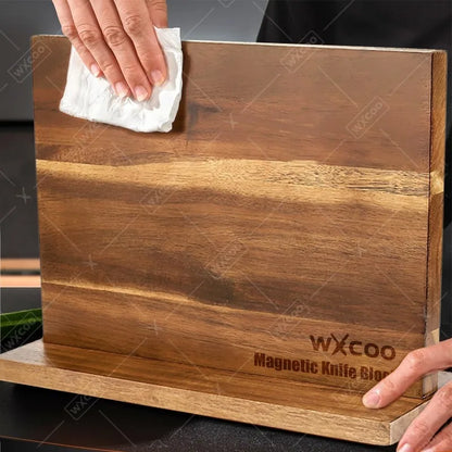WXCOO Kitchen Knife for Cooking BBQ Lamb Beef Meat Cleaver Fruit Slicing Hand forged Butcher Knife Magnetic Knife Holder Set