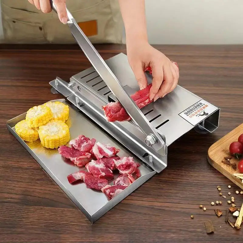 Stainless steel manual slicer, meat slicer, meat cutter, easy to clean. Stainless steel manual meat slicer is suitable for froze