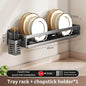 Floating Wall Drainer for Kitchen Dishes Multifunction Divider Spoon Kitchen Accessories Holder Organizers Storage Shelf Rack