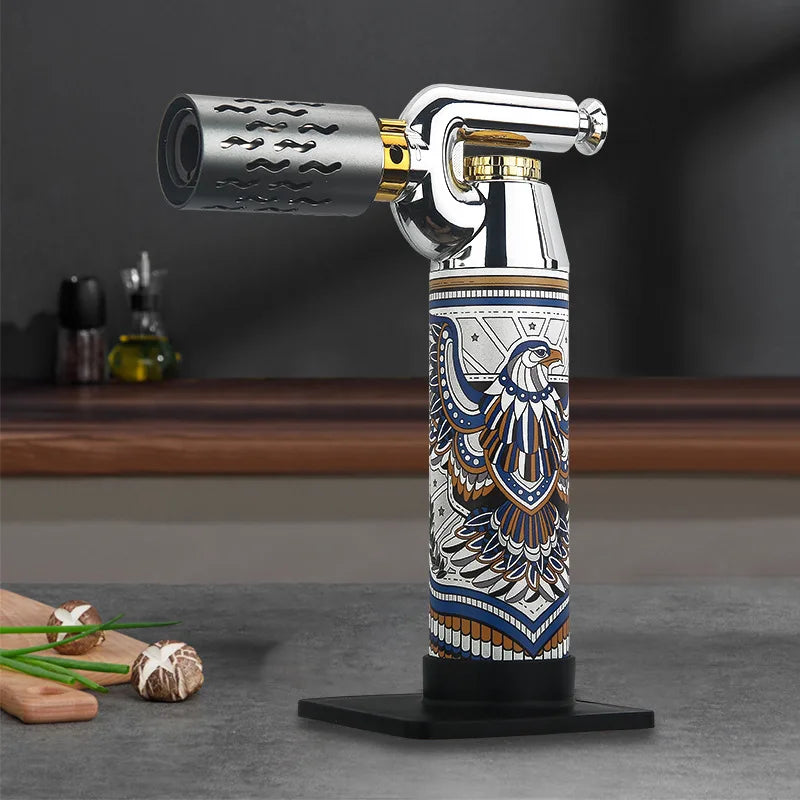 HONEST High Temperature Welding Gun 2 Types Of Flames Butane Gas Turbine Torch Lighter Outdoor BBQ Kitchen Cigar Lighters Gadget