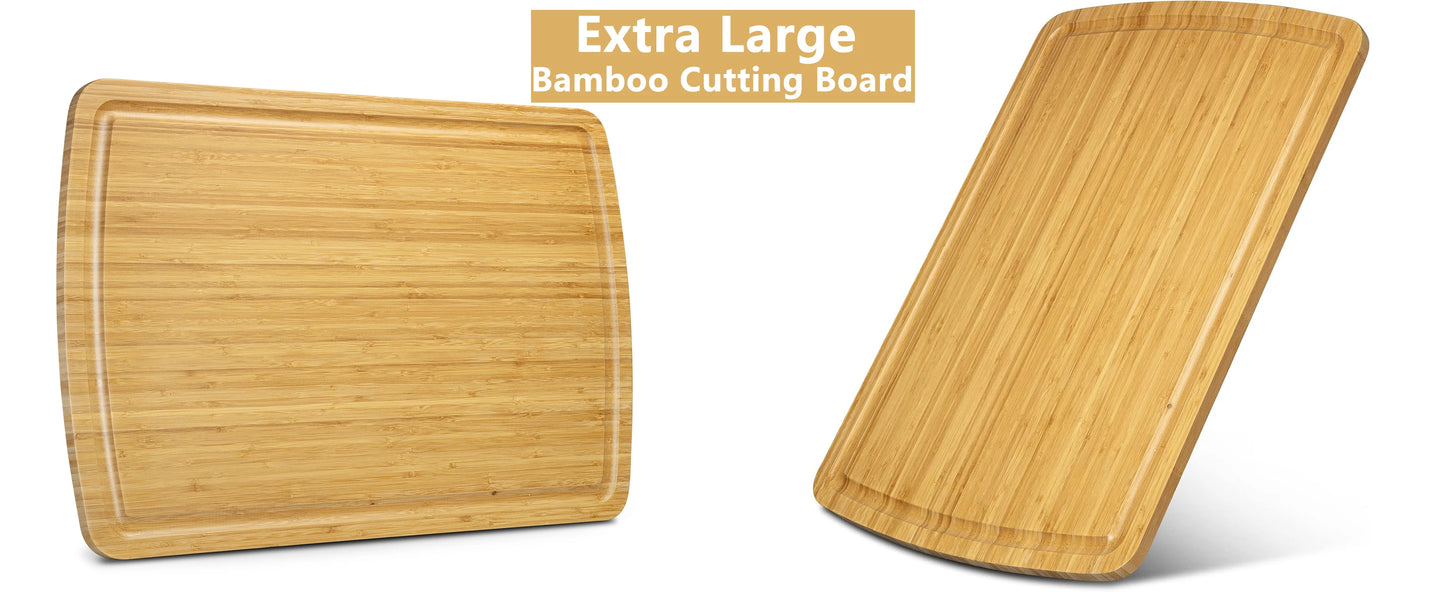 30 x 20 Extra Large Cutting Board, Bamboo Stove Top Cover, Over the Sink Cutting Board with Juice Groove, Heavy Duty Charcuterie Board for Kitchen