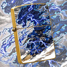 Ukiyo-E Style Lightning Blue Dragon Ronin Themed Decorative Ornament, Exquisite Art Accessory, Unique Aesthetic Desktop Display, Versatile For Daily Scenes, Premium Collectible Gift For Art Lovers And Trend Enthusiasts A Humo