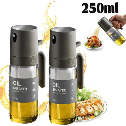 Glass Oil Sprayer for Air Fryer – 2-in-1 Olive Oil Dispenser Bottle Fine Mist Cooking Sprayer, Leakproof Refillable Oil Mister