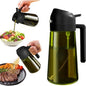 Oil Spray 470ml-2-in-1 Kitchen Oil Spray, Air Fryer, Salad, Vinegar and Kitchen Accessories Dispenser-Black