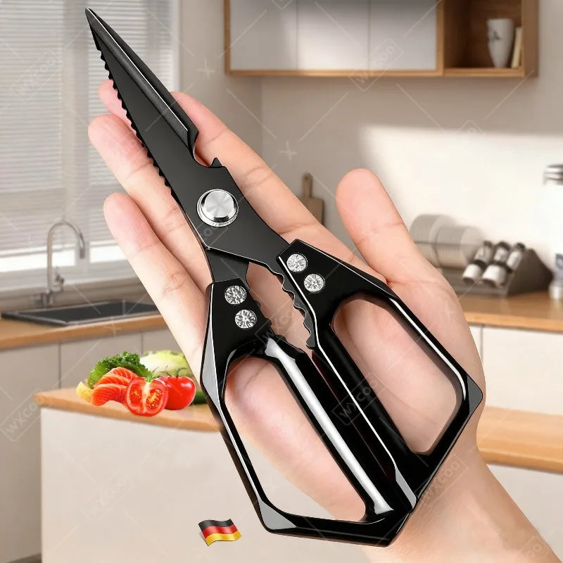 WXCOO Japanese Household Kitchen Scissors SK5 Stainless Steel Multi-Purpose Shears Specialized Heavy-Duty Chicken Bone Scissor