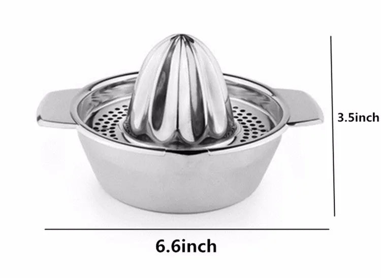 LMETJMA Stainless Steel Lemon Squeezer Manual Juicer For Orange Lemon Squeezer Reamers Fruit Vegetable Squeezer Cup Kitchen Tool