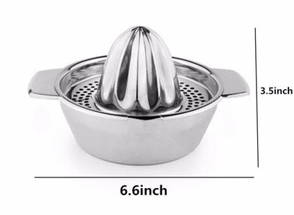 LMETJMA Stainless Steel Lemon Squeezer Manual Juicer For Orange Lemon Squeezer Reamers Fruit Vegetable Squeezer Cup Kitchen Tool