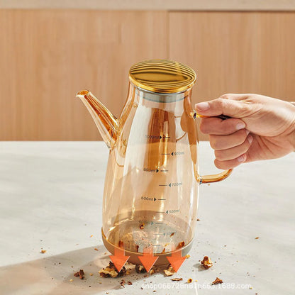 Glass Oil Jugs Household Kitchen Oil Borosilicate Oil Bottle Large-capacity Spice Filling Soy Sauce Bottle Vinegar Canning Jugs