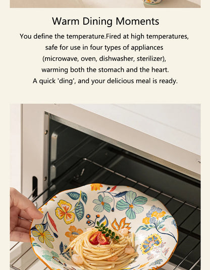 Dishes set modern dinner dish set ceramic luxury serving table set chinese travel kit noble modern classic bowl set