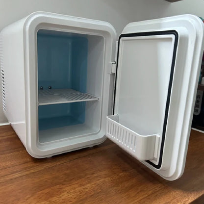USB/220V Compact Portable Refrigerator for Cars, Dormitories, Beauty Masks, Makeup, and Breast Milk Storage DD