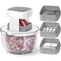LMETJMA 3 in 1 Vegetable Chopper Multifunctional Vegetable Chopper Cutter Dicer Kitchen Potato French Fry Cutter with Container
