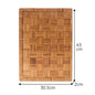 Checkerboard Moso Bamboo Cutting Board, Bamboo Chopping Board with Juice Groove & Hanging Carry Hole, Portable Fruit Vegetable