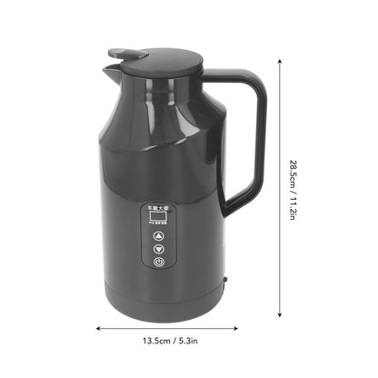 1500ML Car Hot Kettle Portable Water Heater Auto 12V 24V for Tea Coffee Stainless Steel Display with Cigarette Lighter Plug