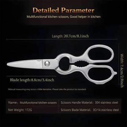 Multi-Functional Kitchen Scissors Chicken Bone Scissors Non-Slip Handle  Fish BBQ Scissors Cooking Scissors  Scissors Tools