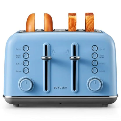 DT620 Toaster Extra Wide Slots Retro with High Lift Lever Bagel and Muffin Function Removal Crumb Tray 7-Shade Settings