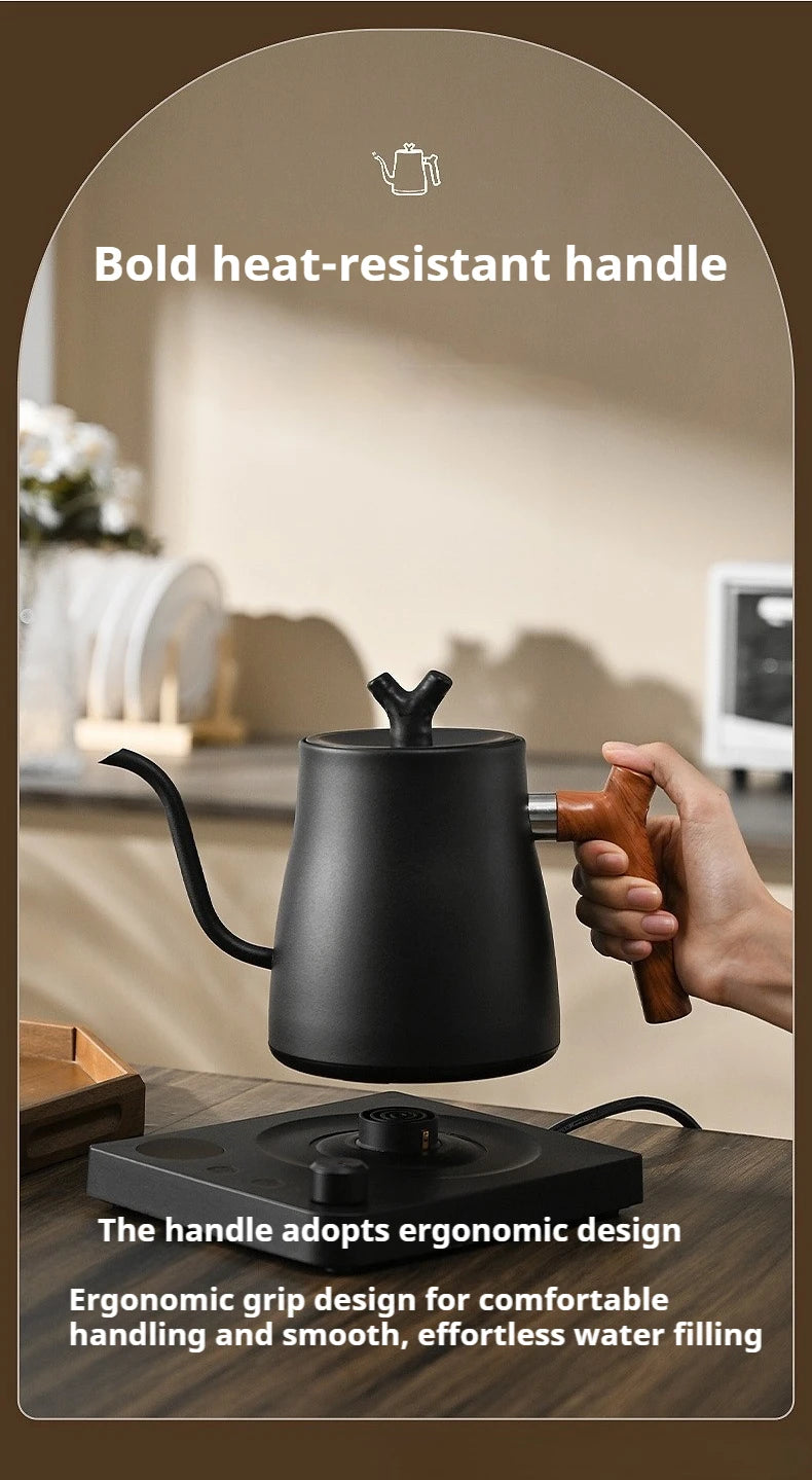 V60 1000W Fast Electric Kettle, 1L Capacity, 304 Stainless Steel, One-Touch Boil & Dry Burn Protection